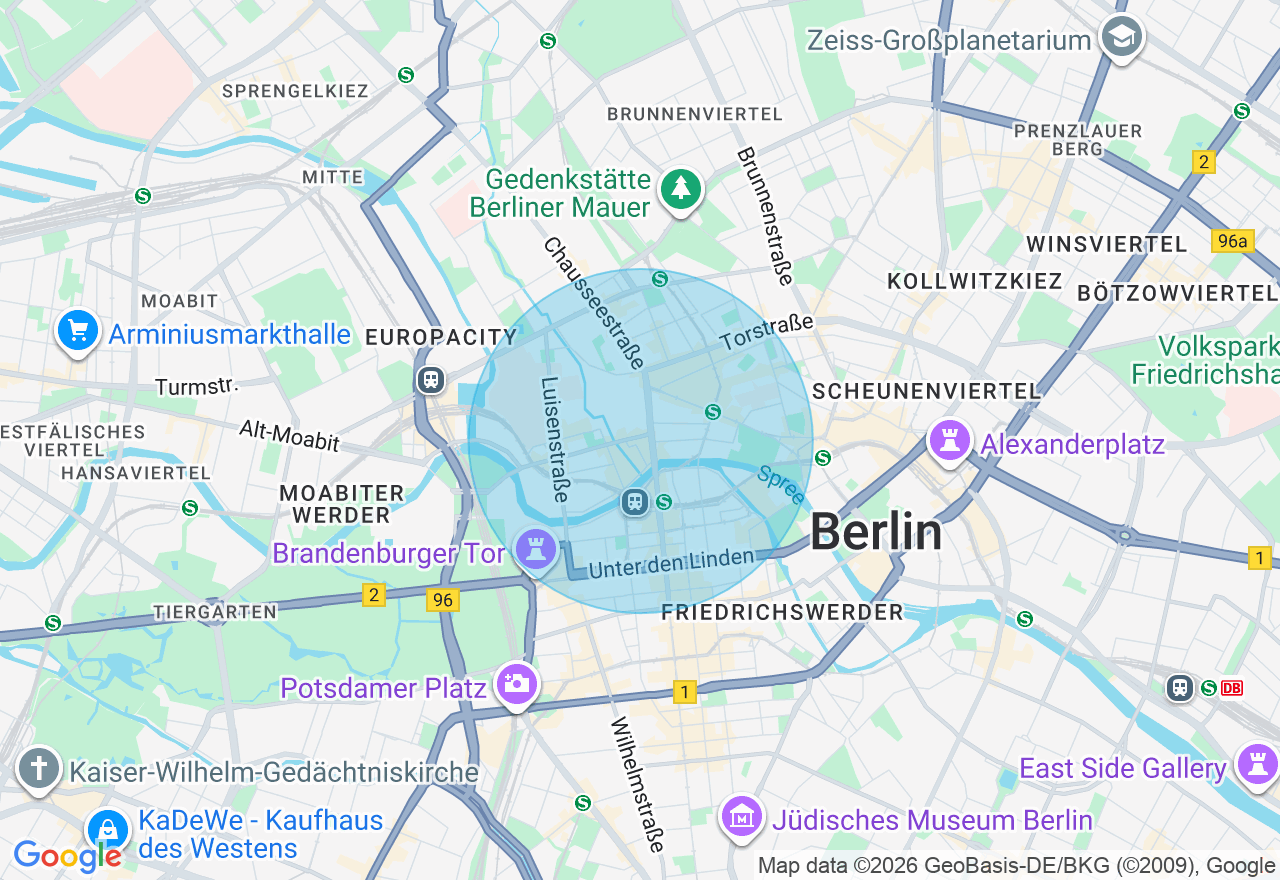 Kartenansicht der Location