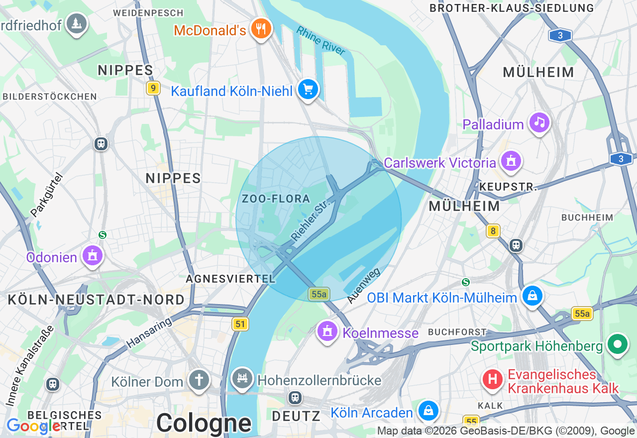 Kartenansicht der Location