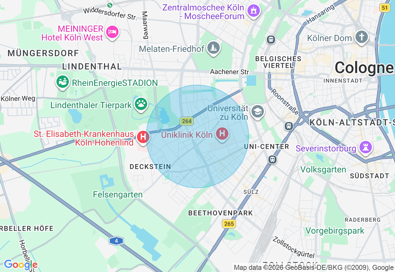 Kartenansicht der Location