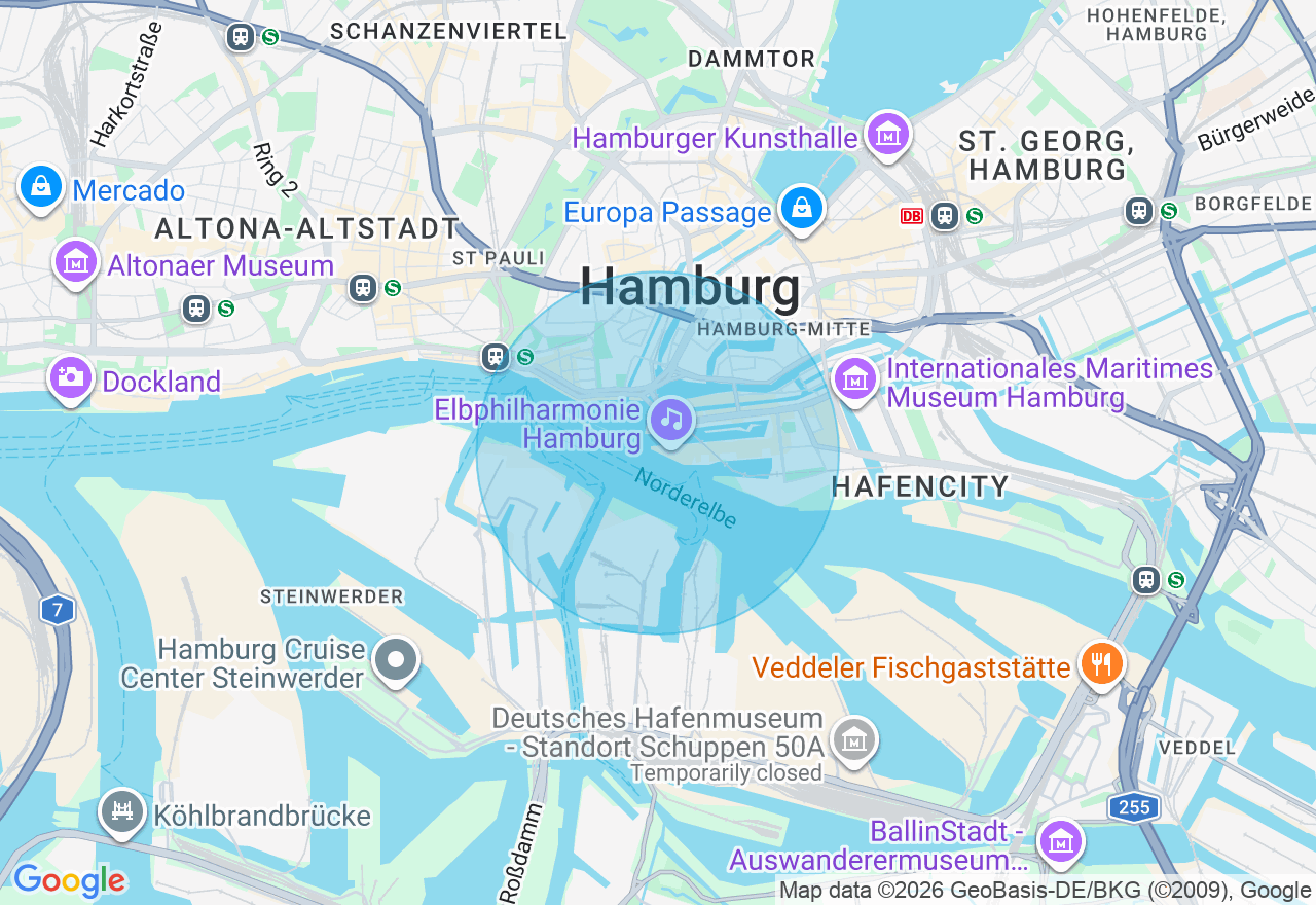 Kartenansicht der Location