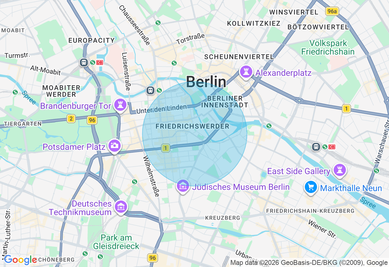 Kartenansicht der Location