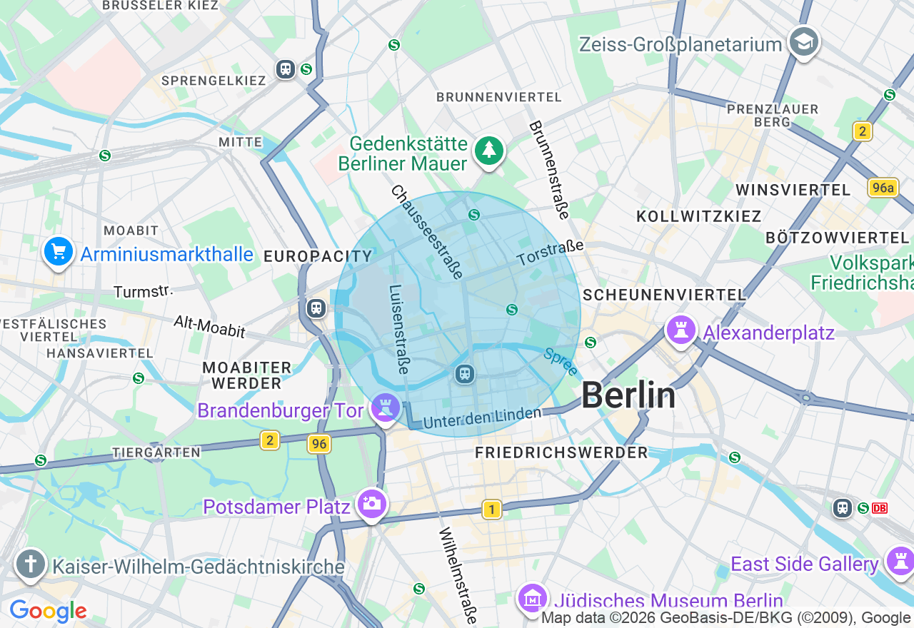 Kartenansicht der Location