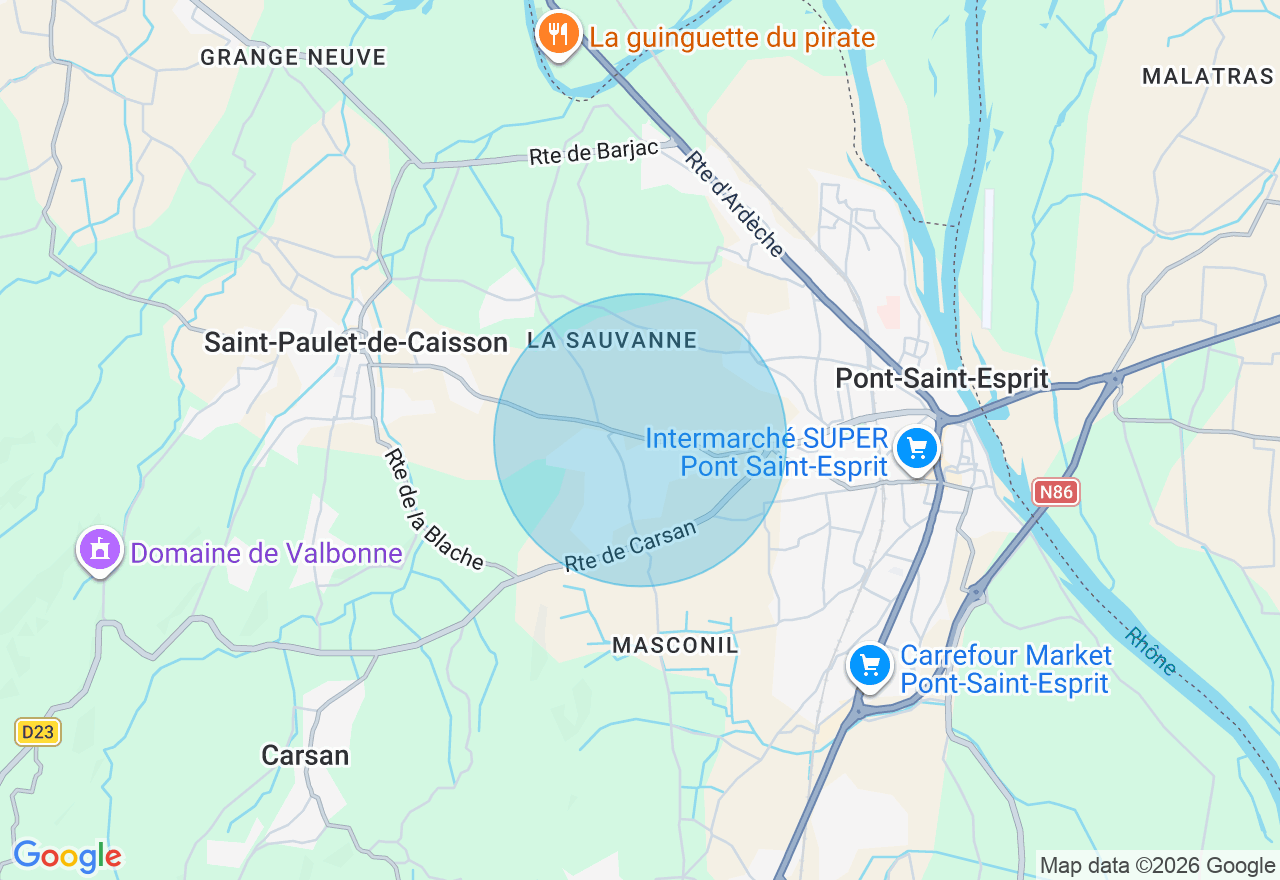 Carte de l'emplacement