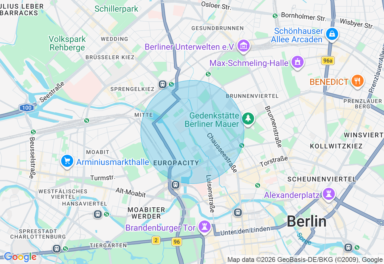 Kartenansicht der Location