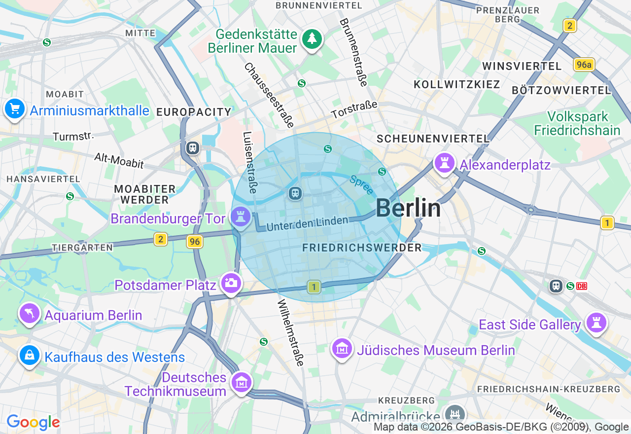 Kartenansicht der Location