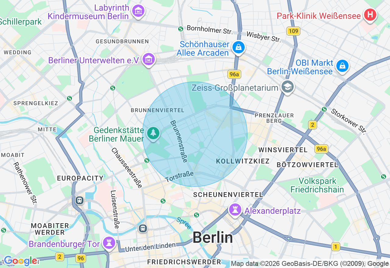 Kartenansicht der Location