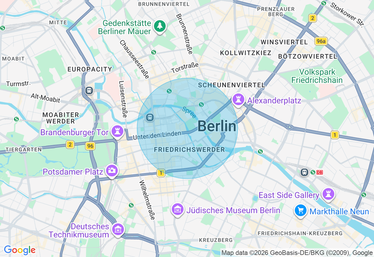 Kartenansicht der Location
