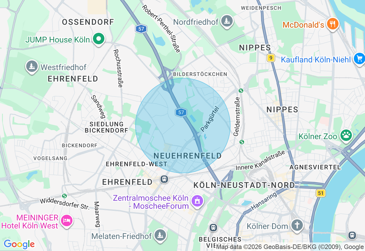 Kartenansicht der Location