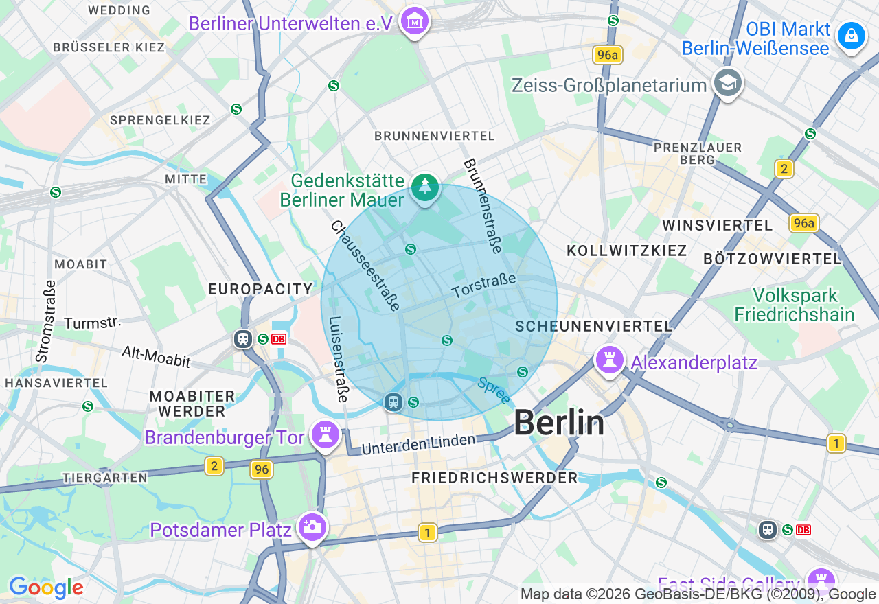 Kartenansicht der Location