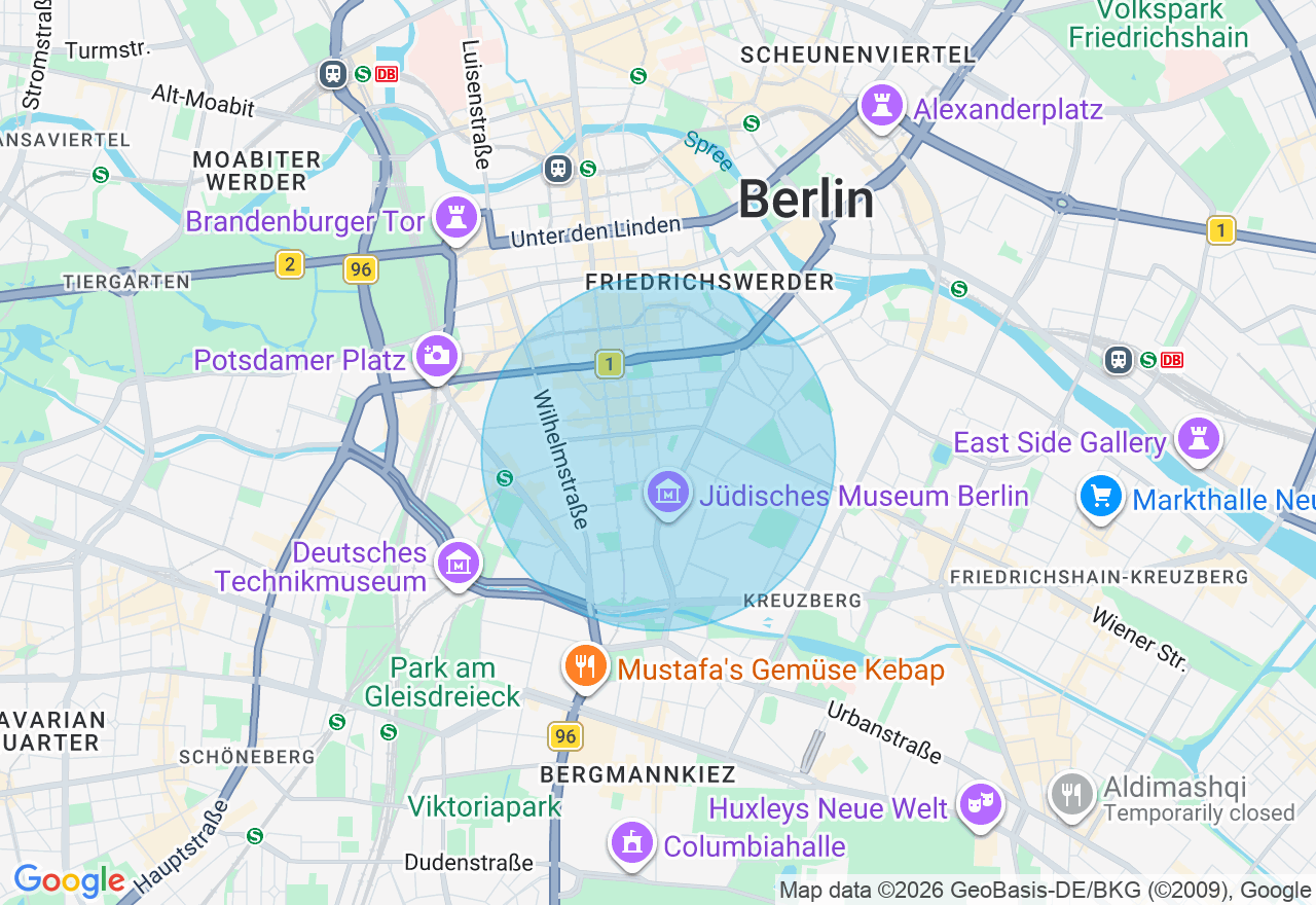 Kartenansicht der Location