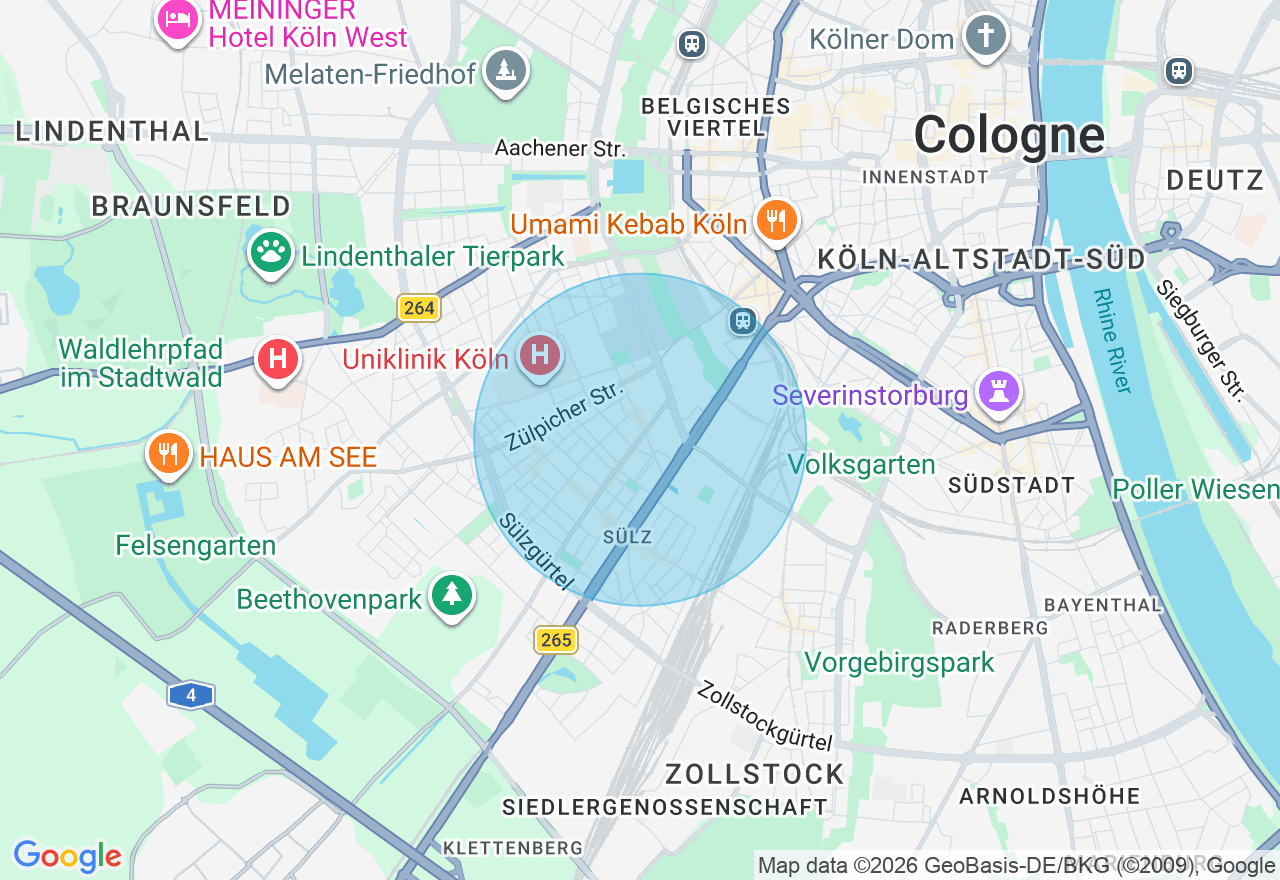 Kartenansicht der Location