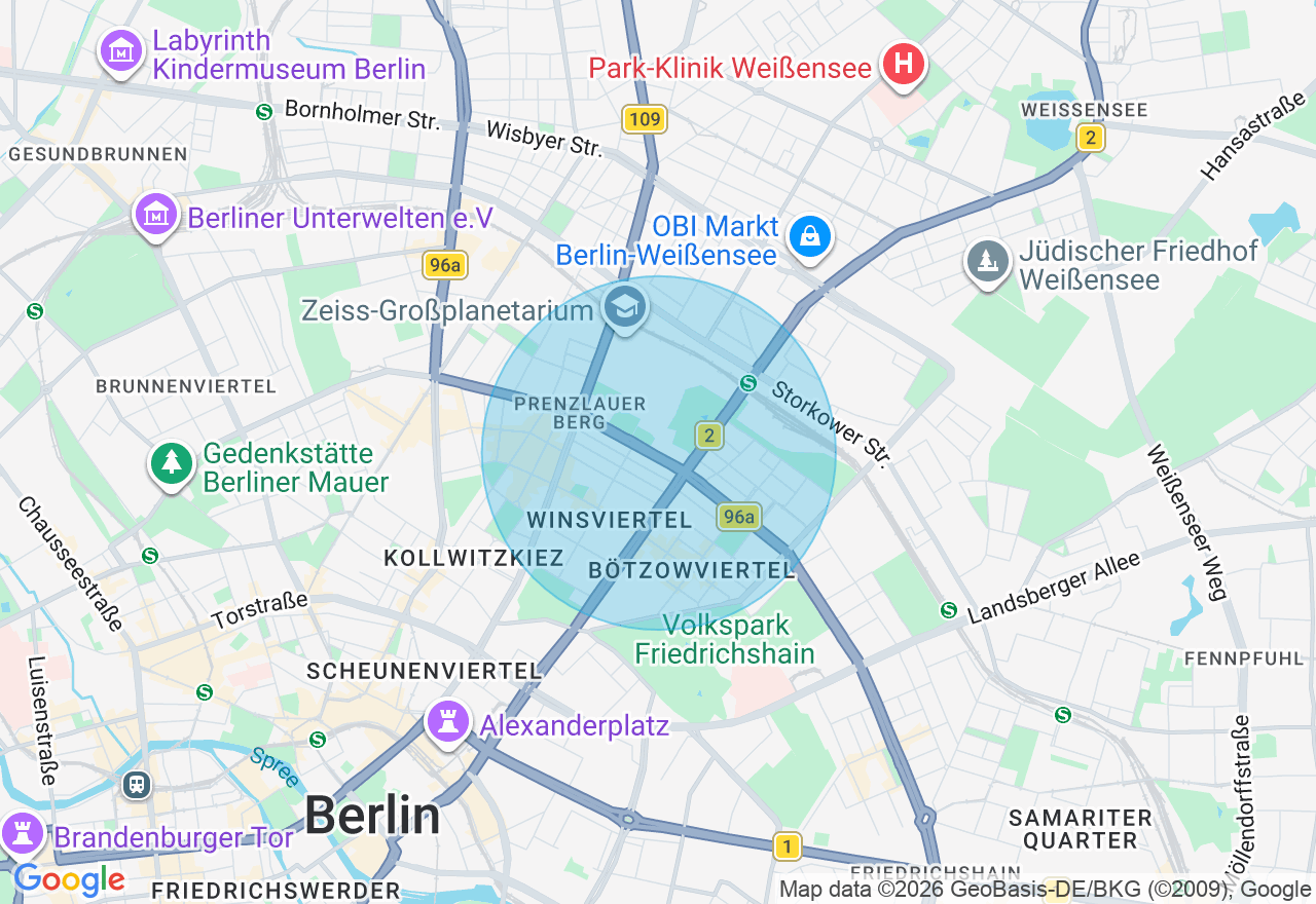 Kartenansicht der Location