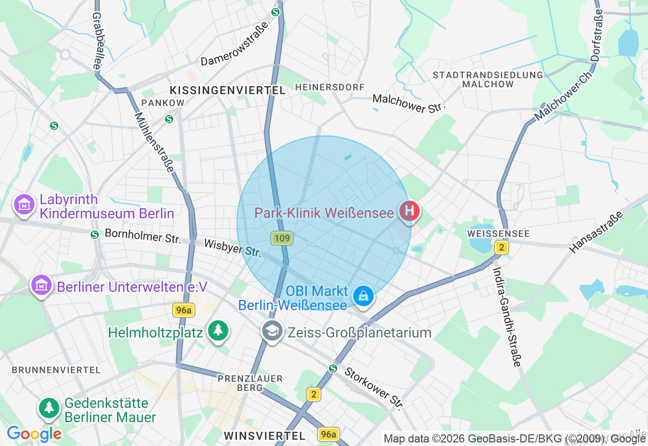 Kartenansicht der Location