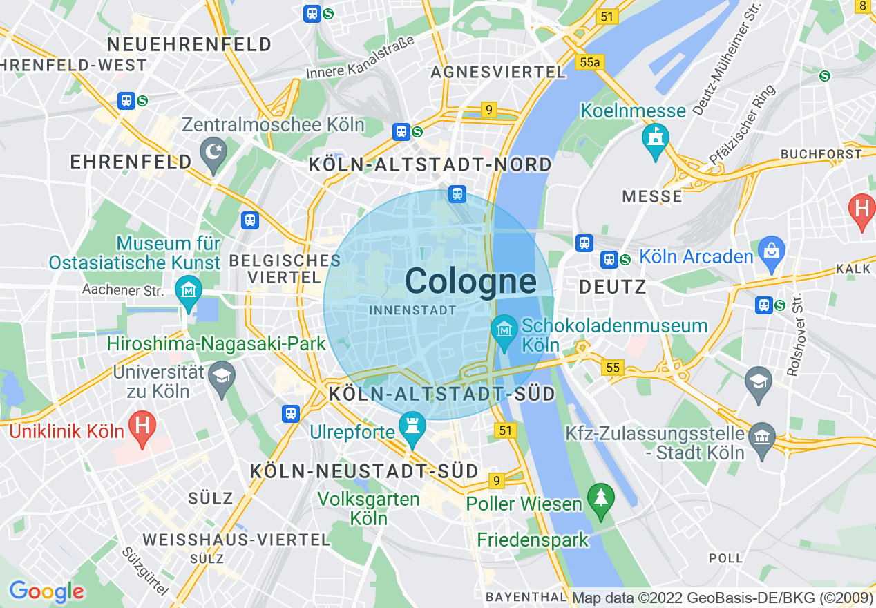 Kartenansicht der Location