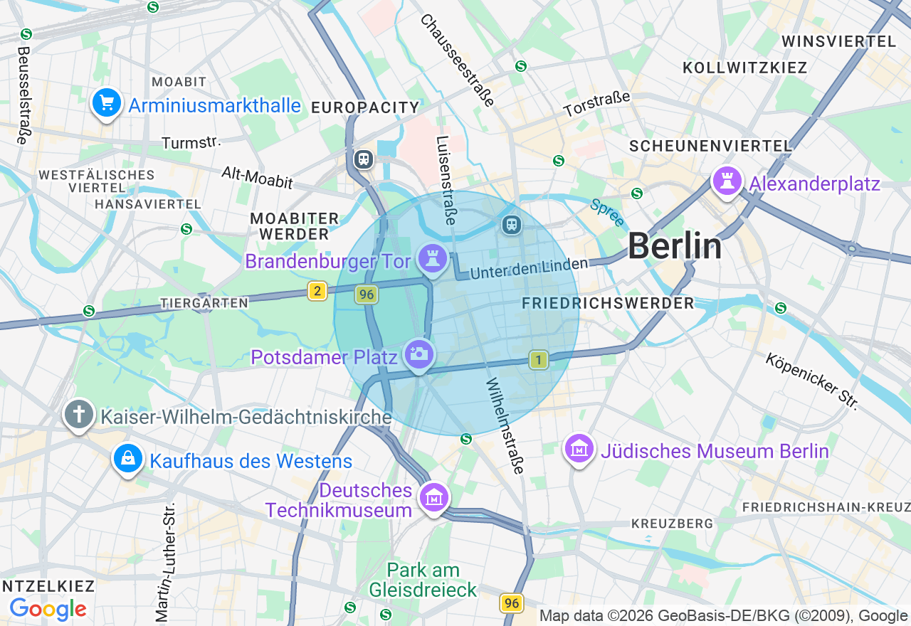 Kartenansicht der Location