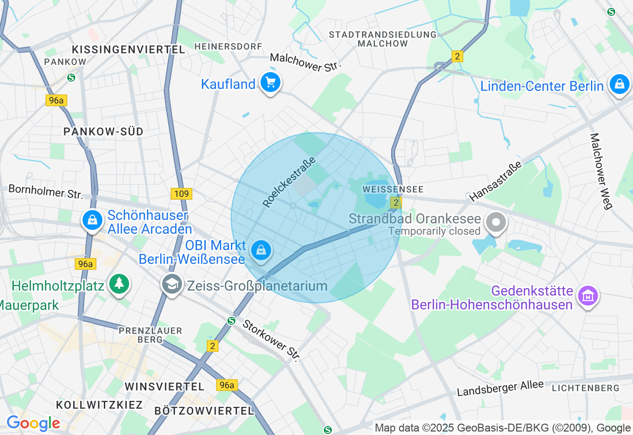 Kartenansicht der Location