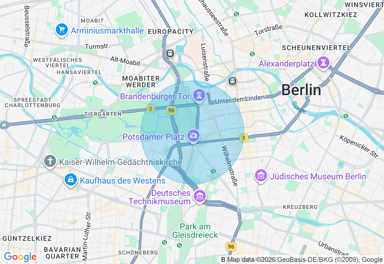 Kartenansicht der Location