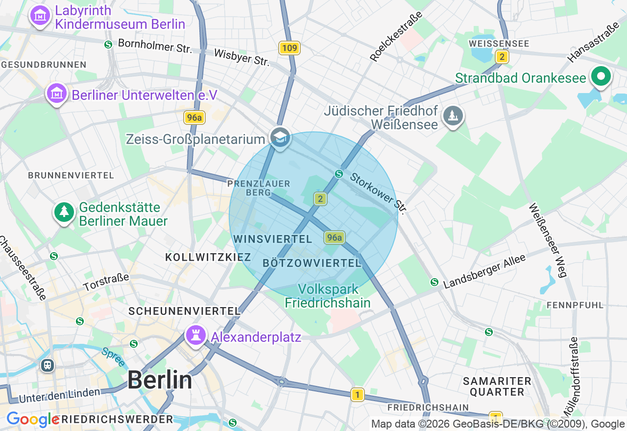 Kartenansicht der Location