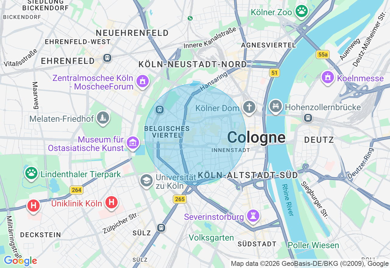Kartenansicht der Location