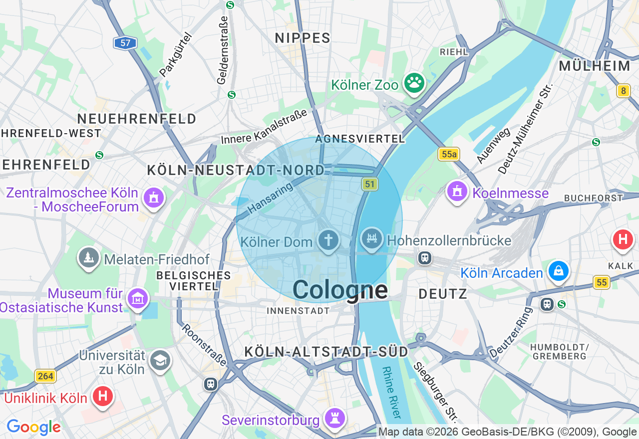 Kartenansicht der Location
