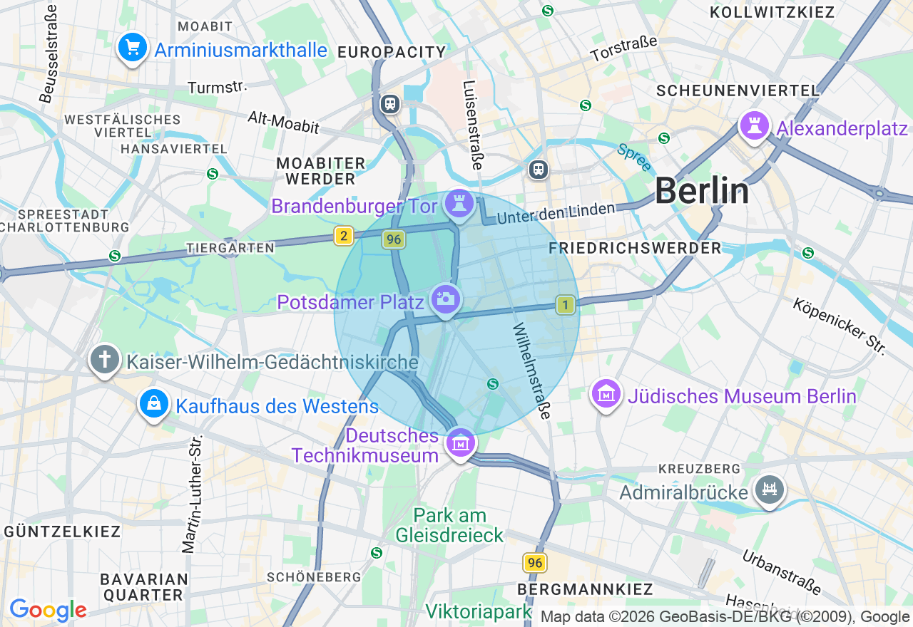 Kartenansicht der Location