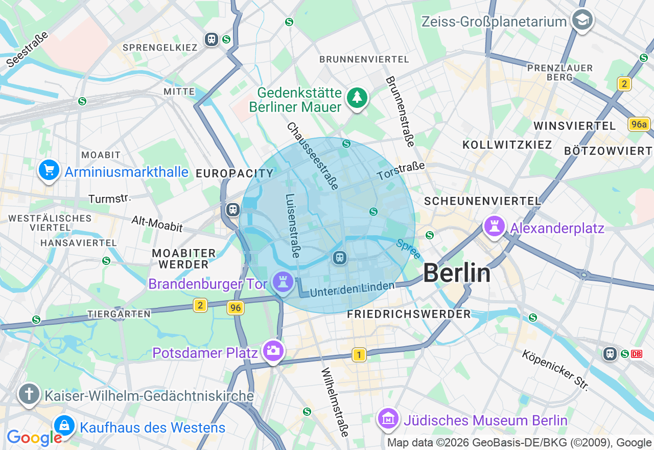 Kartenansicht der Location