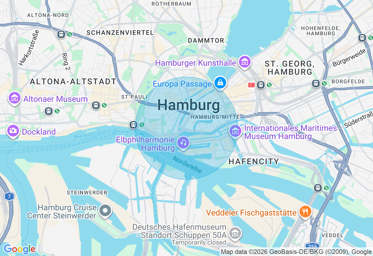 Kartenansicht der Location