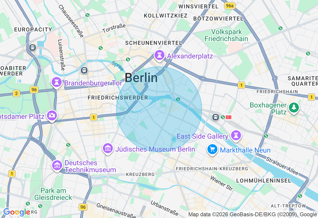 Kartenansicht der Location