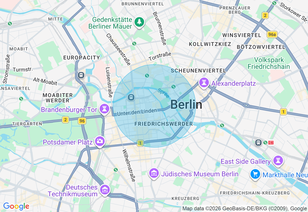 Kartenansicht der Location