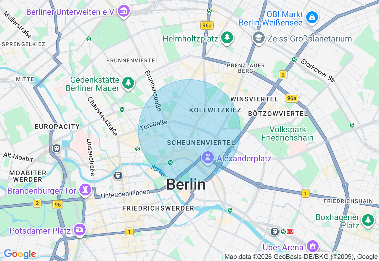 Kartenansicht der Location