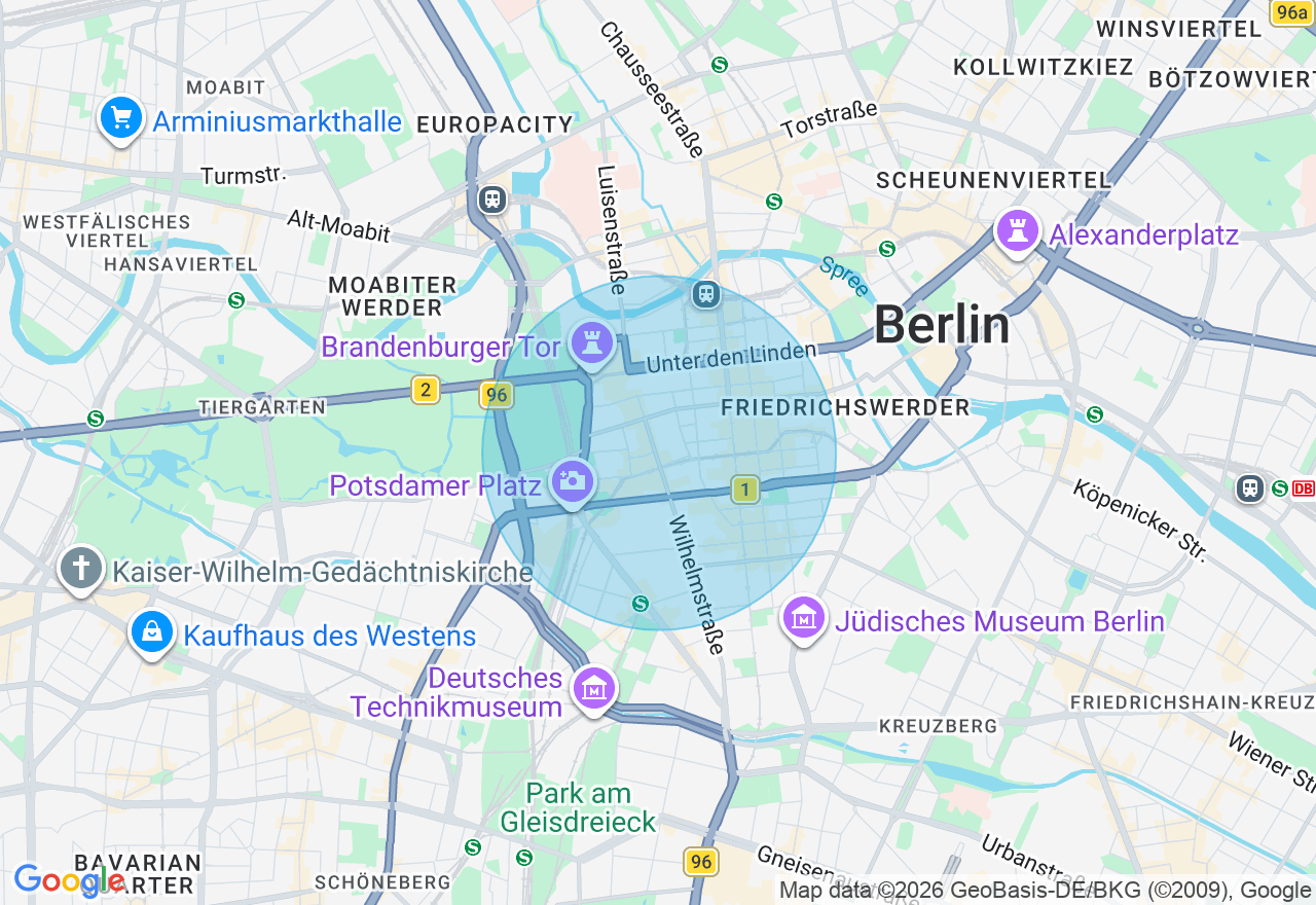 Kartenansicht der Location