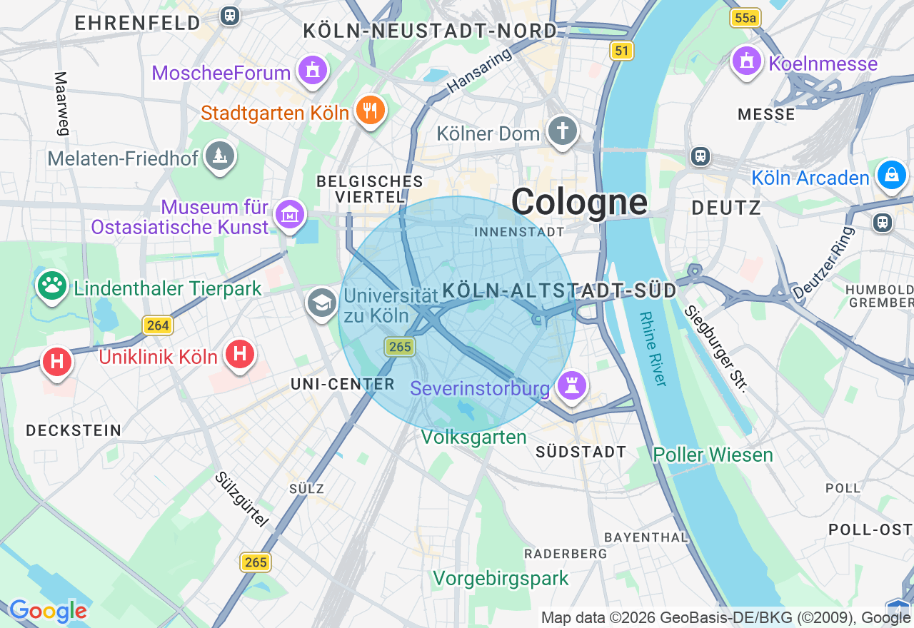 Kartenansicht der Location