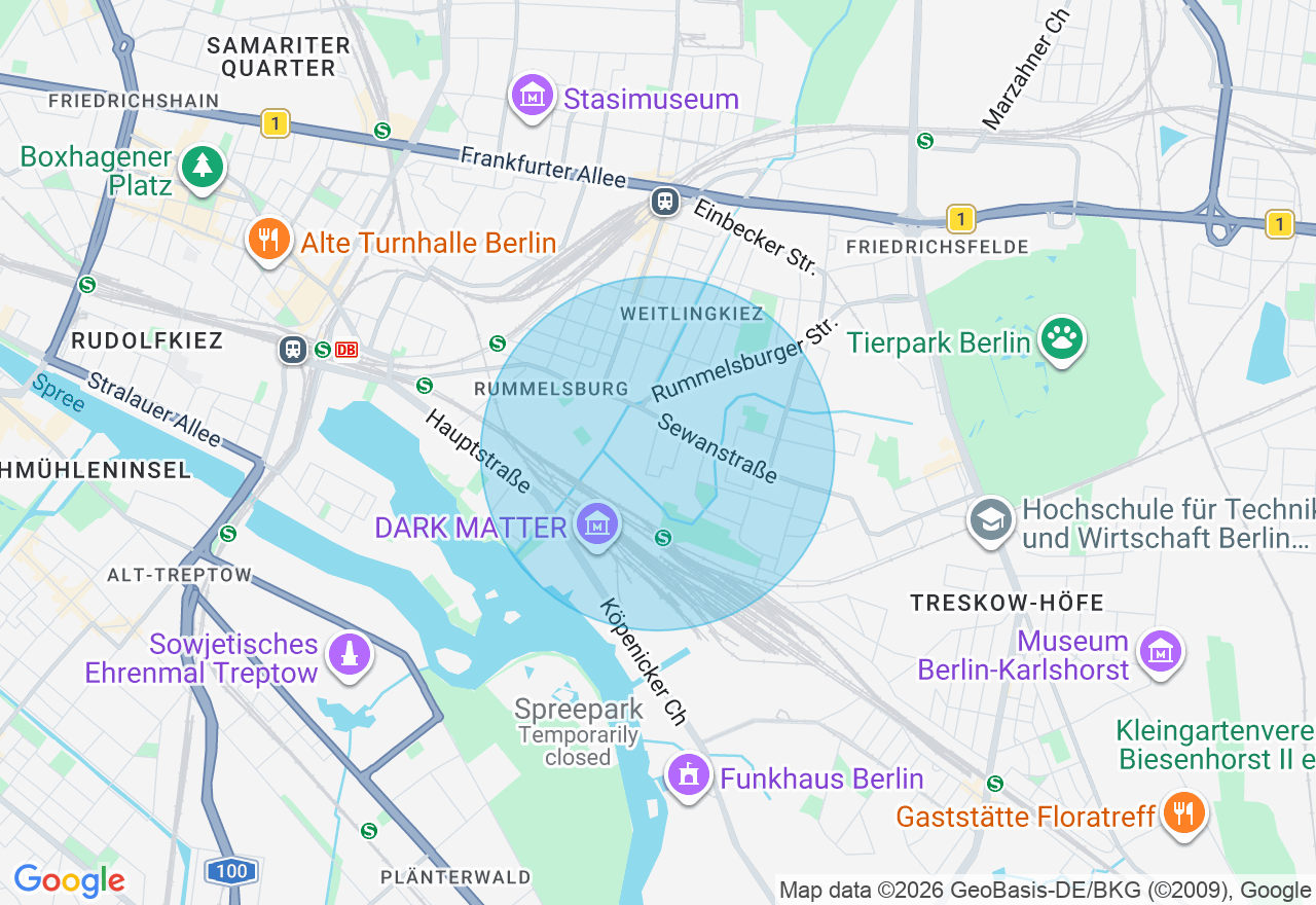 Kartenansicht der Location