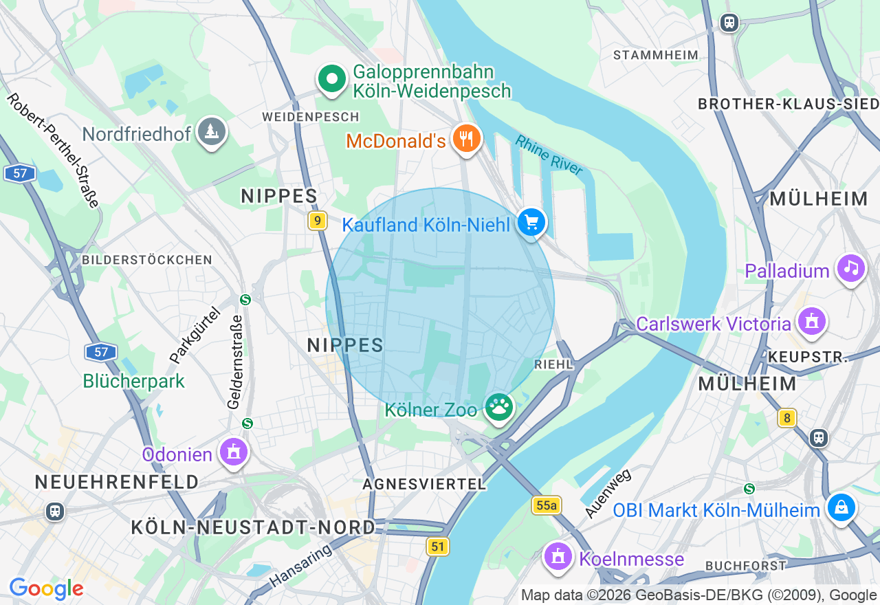 Kartenansicht der Location