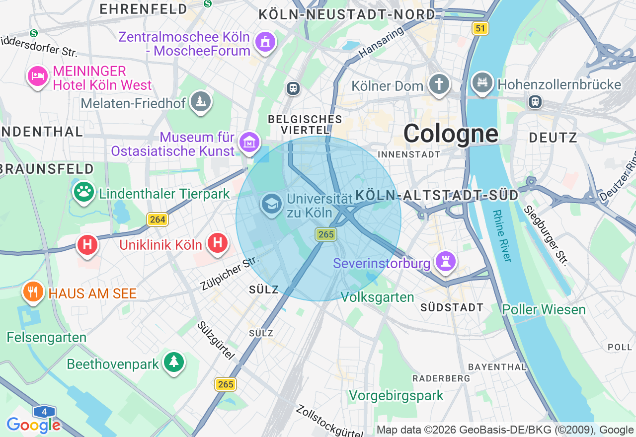 Kartenansicht der Location