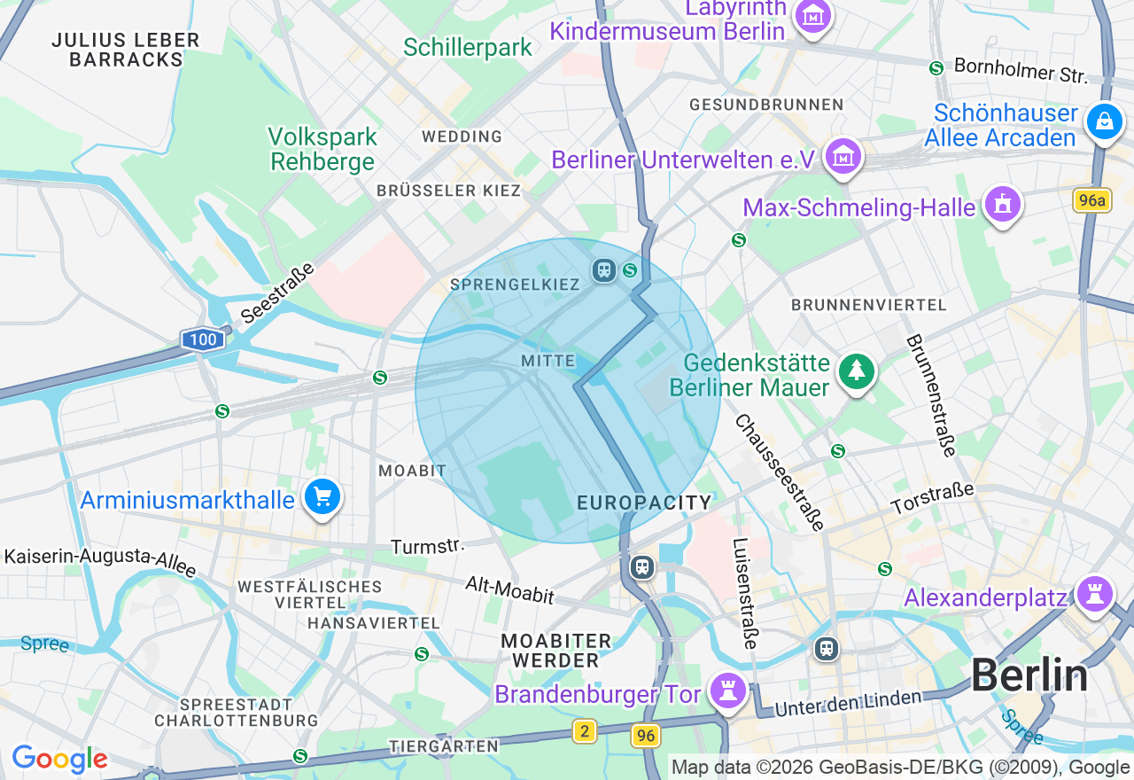 Kartenansicht der Location