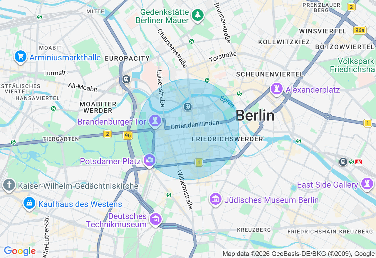 Kartenansicht der Location