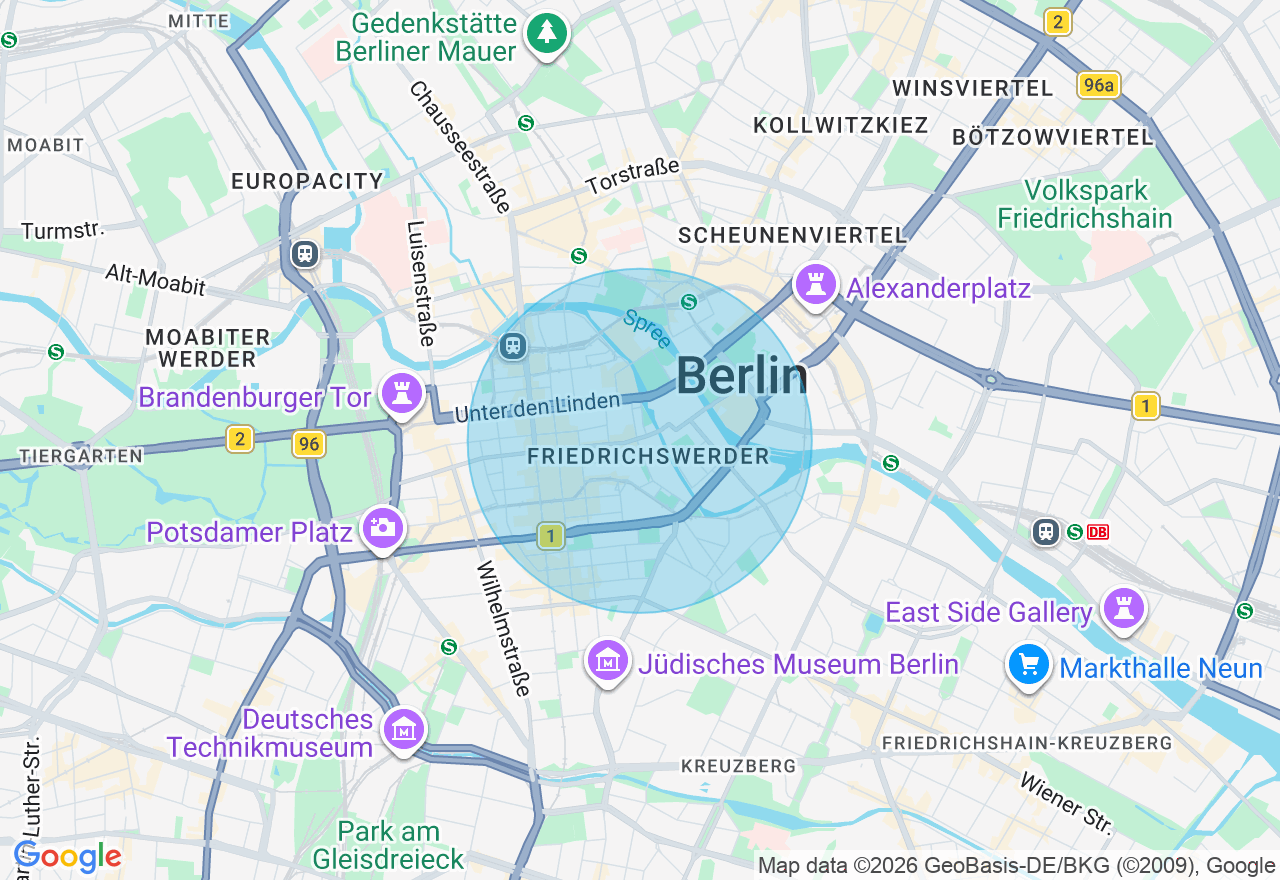 Kartenansicht der Location