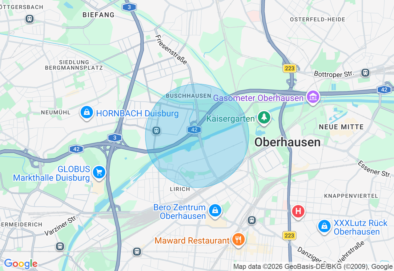 Kartenansicht der Location