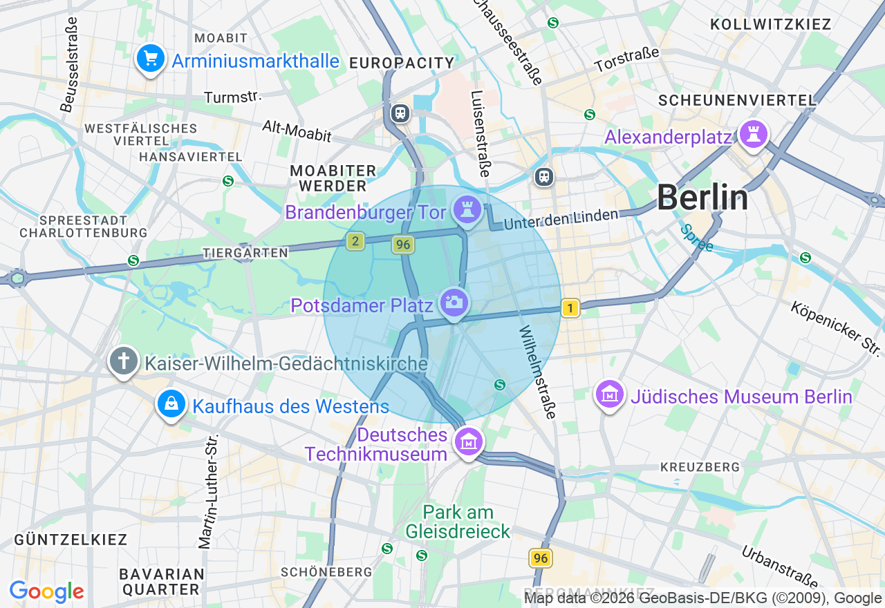 Kartenansicht der Location
