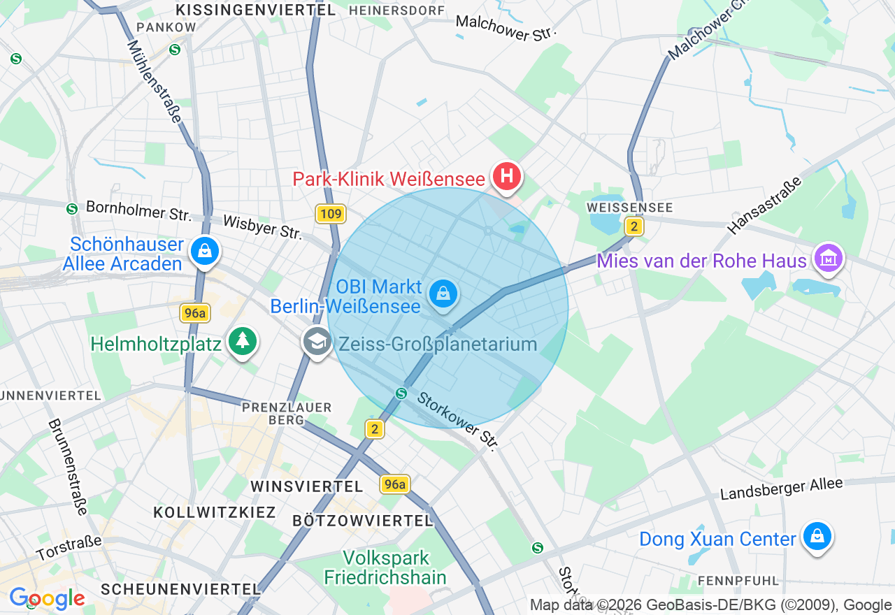 Kartenansicht der Location