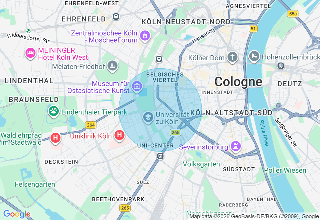 Kartenansicht der Location