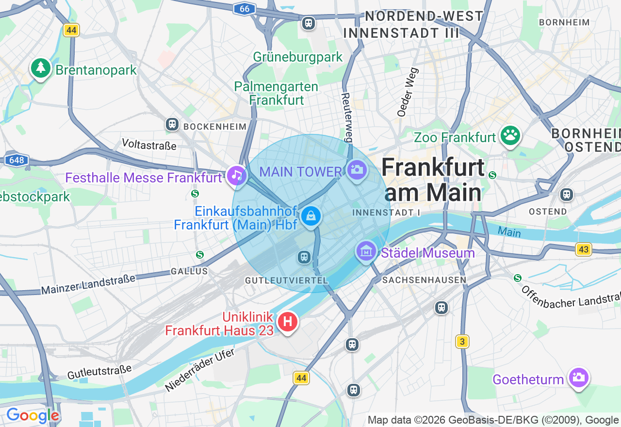 Kartenansicht der Location