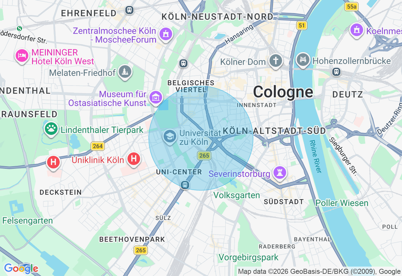 Kartenansicht der Location