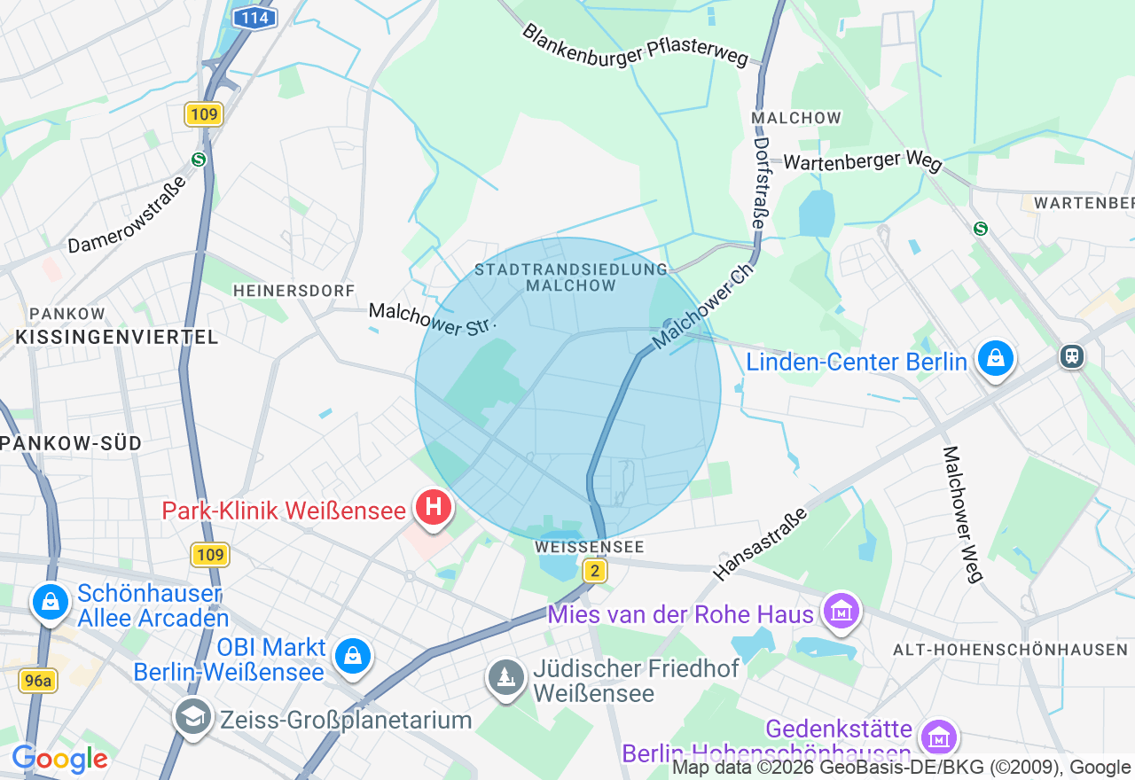 Kartenansicht der Location