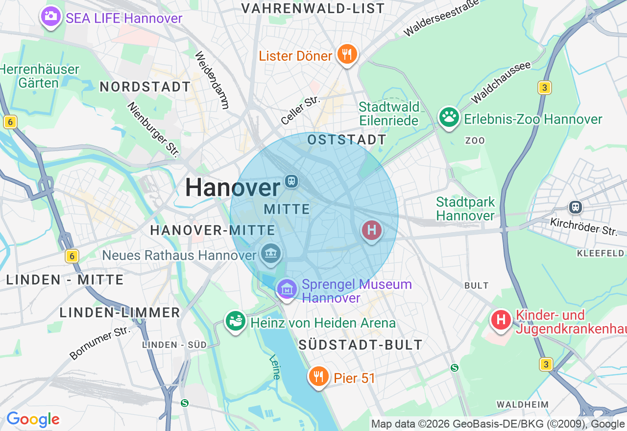 Kartenansicht der Location