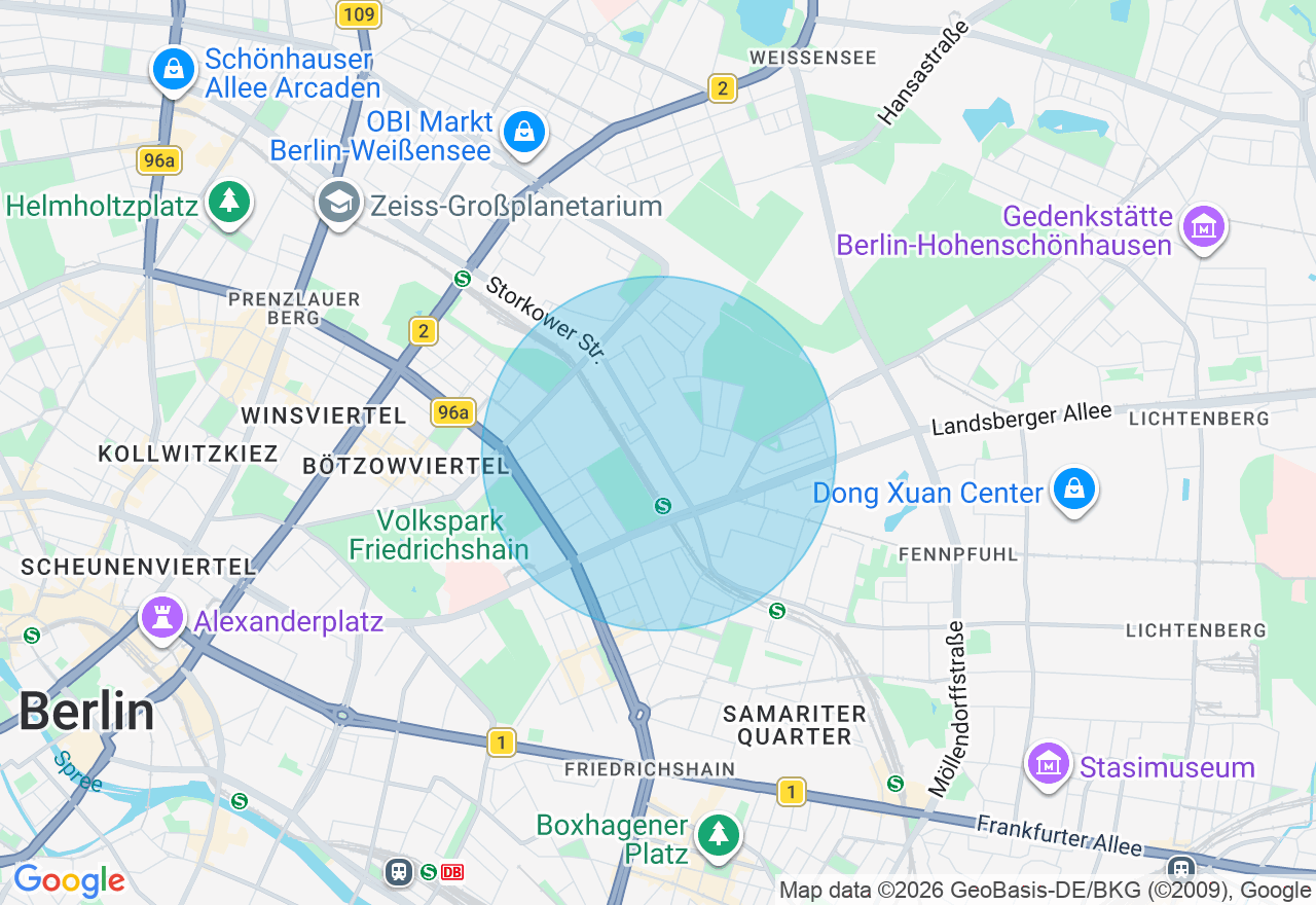 Kartenansicht der Location