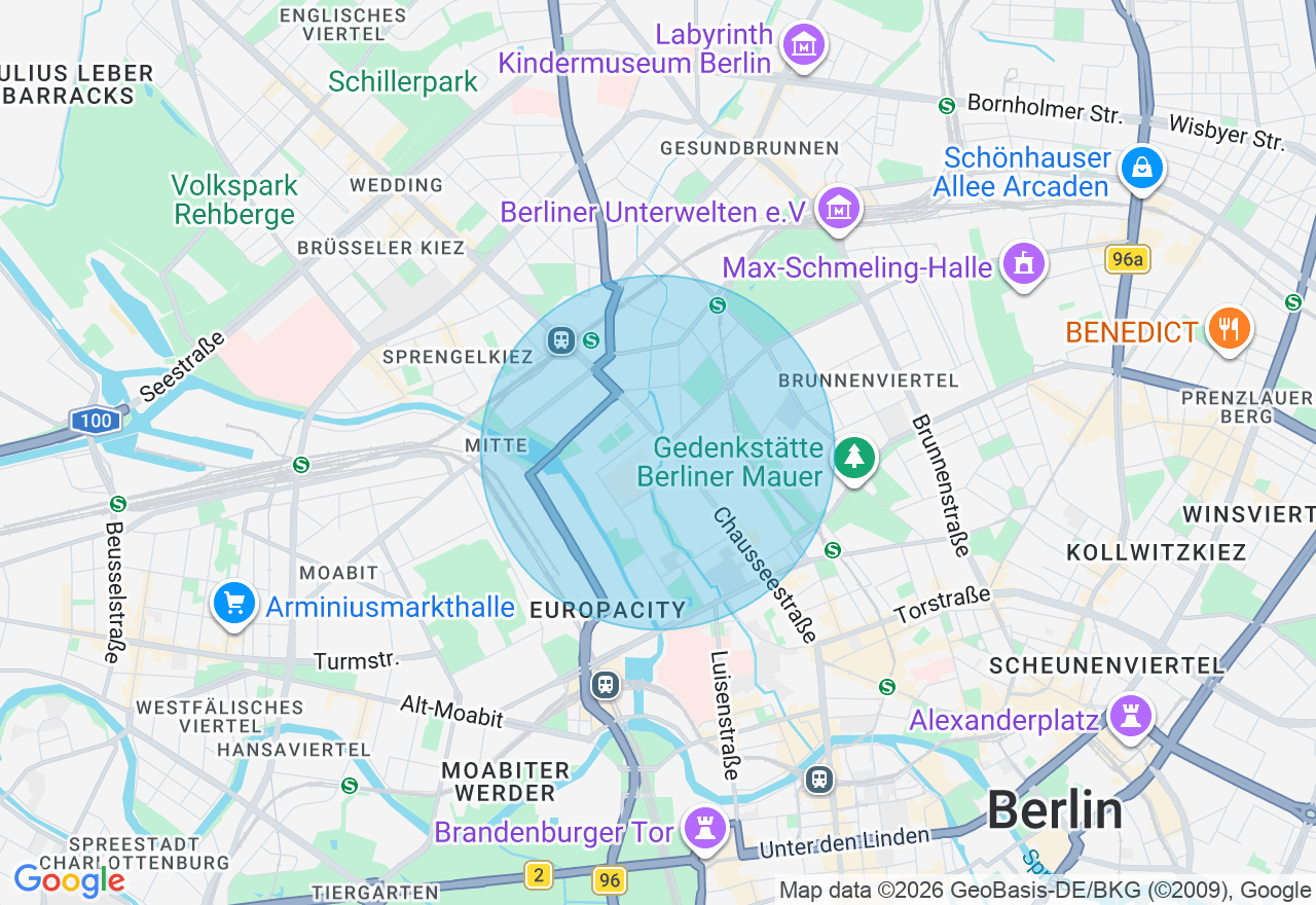Kartenansicht der Location