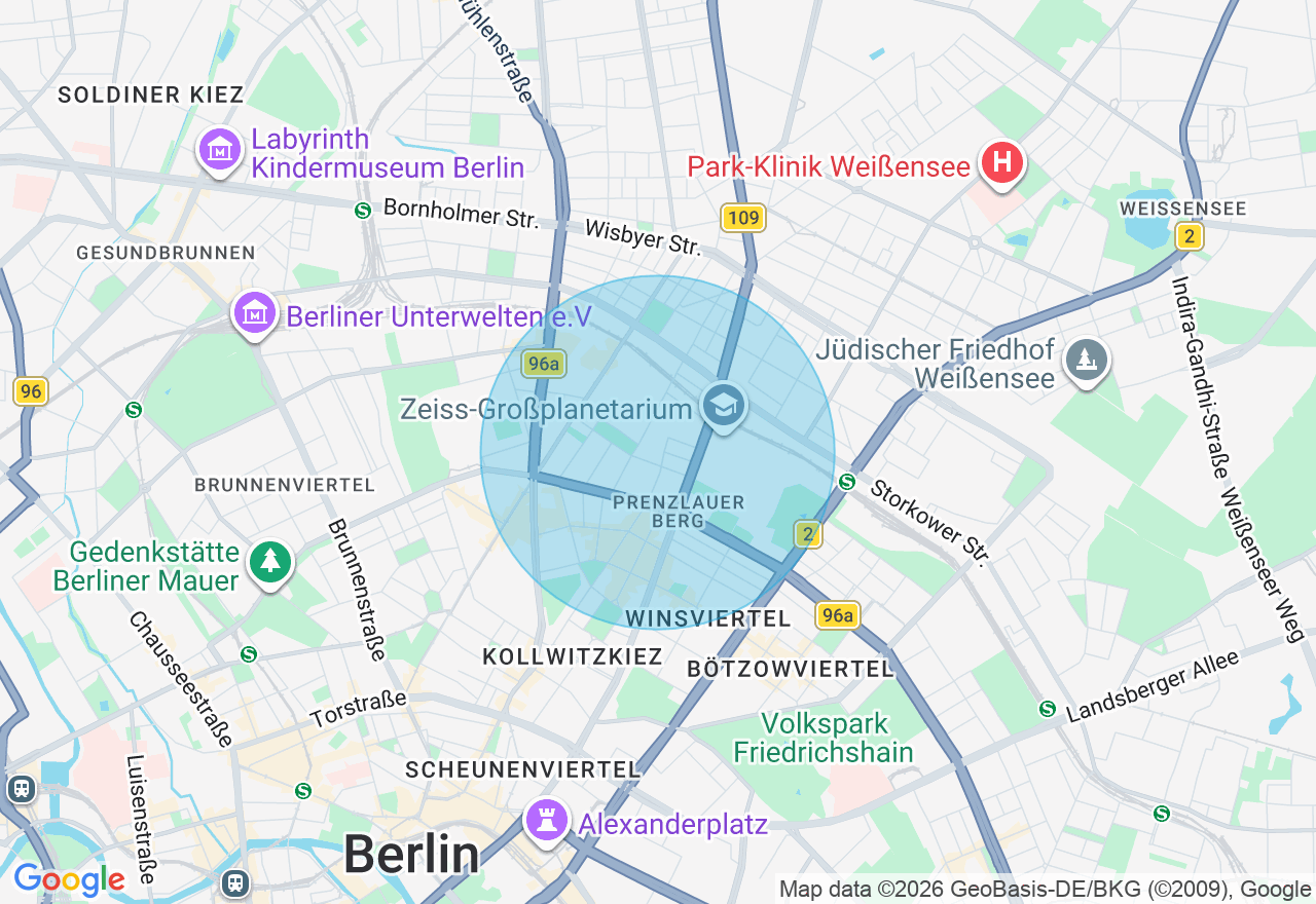 Kartenansicht der Location