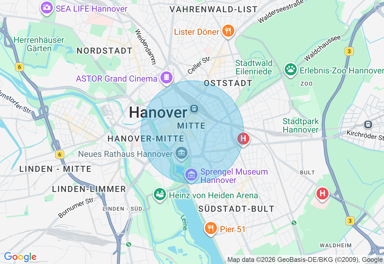 Kartenansicht der Location